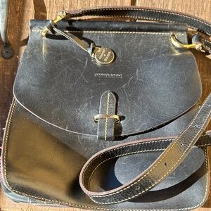 Dooney & Bourke Black Crossbody Bag with Gold Accents